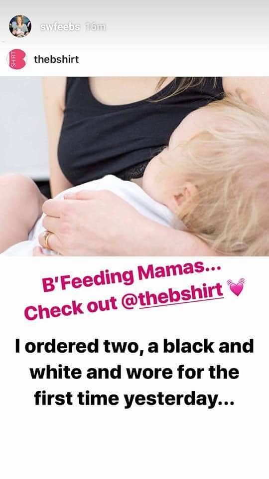 @swfeebs reviews the Bshirt on Instagram