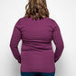 Maternity Long Sleeve Top in Plum Purple Organic Cotton for pregnancy
