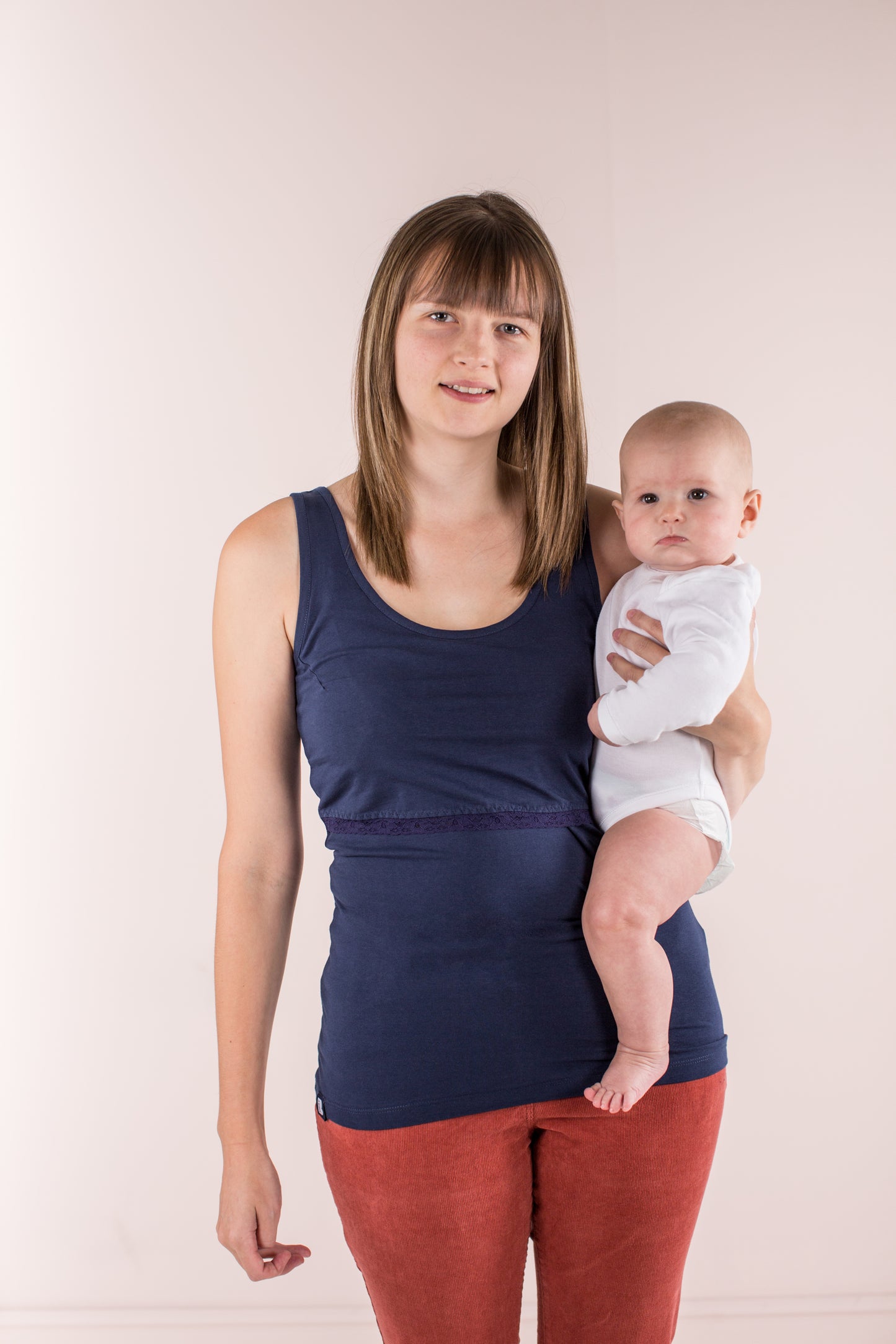 Organic Breastfeeding Vest in Navy