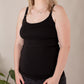 Organic Breastfeeding Strappy Vest in Black