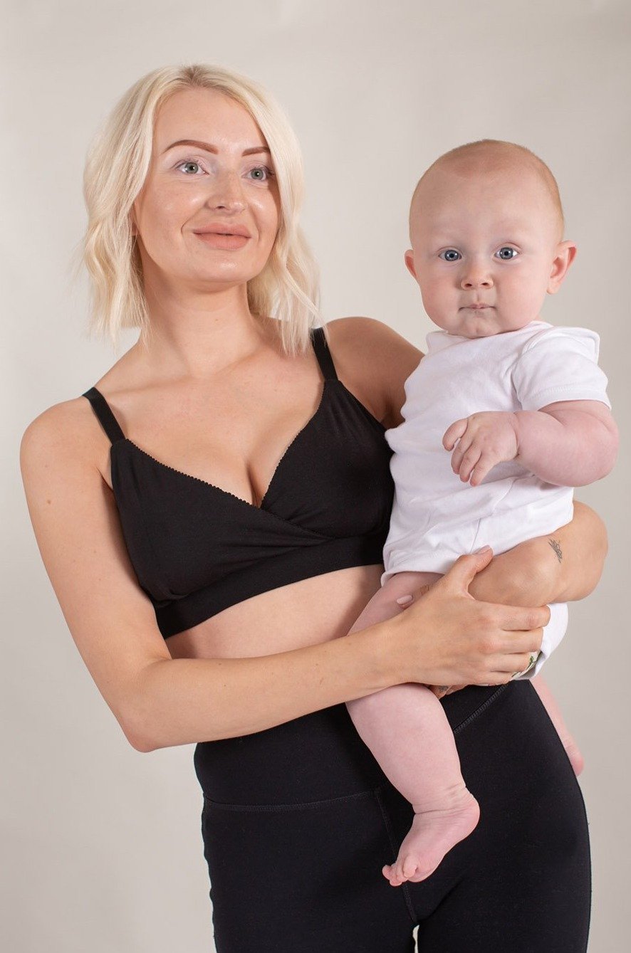 Breastfeeding & Maternity Bra in Black