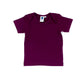 Kurzärmliges T-Shirt für Babys aus pflaumenblauer Bio-Baumwolle