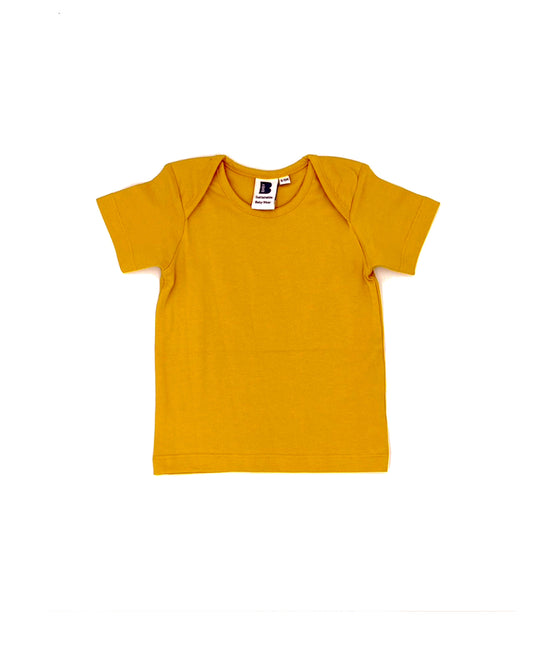 Kurzärmliges Baby-T-Shirt aus Sonnenblumen-Bio-Baumwolle