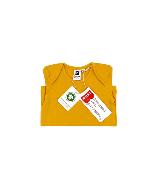 Kurzärmliges Baby-T-Shirt aus Sonnenblumen-Bio-Baumwolle